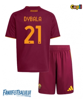 AS Roma Paulo Dybala #21 Echipament de Fotbal Replică 2025-26 Copii Acasa (+ Șorturi)